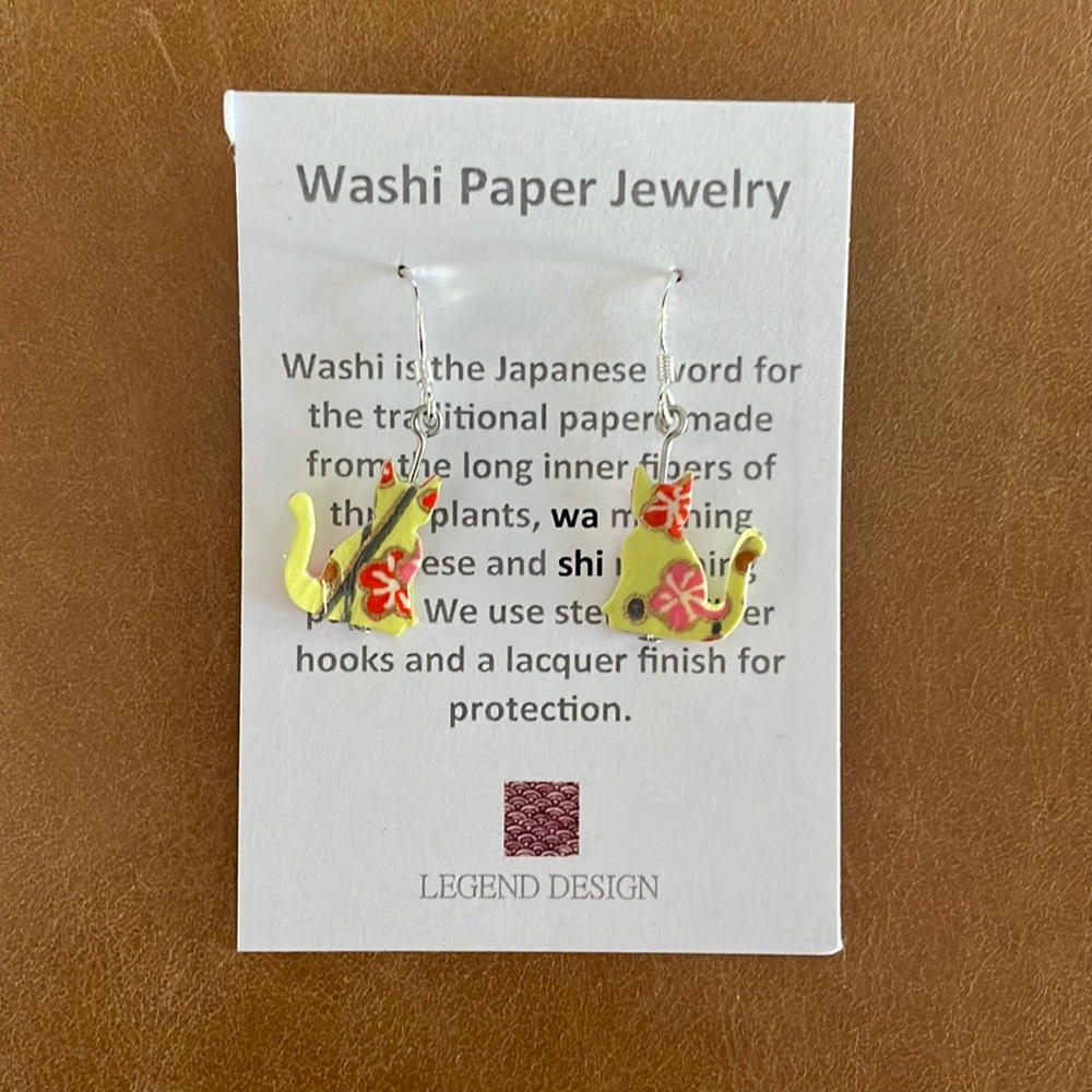 Washi Paper Earrings